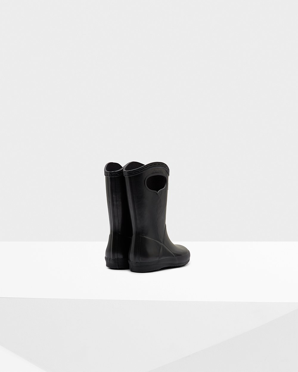 Botas De Agua Original First Classic Grab Handle Hunter Niños - Negros - 954283OXV